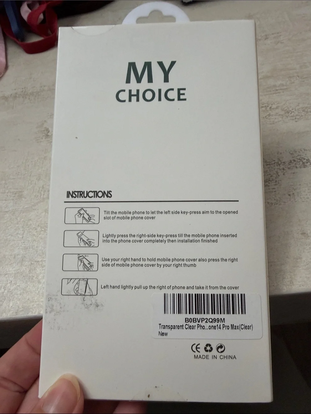 My Choice White Magnetic Ring Phone Case. iPhone 14 Pro Max case